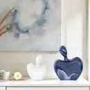 XMGZQ Blue and White Ceramic Couple Figurines Home Decor Accent,Wedding Engagement Romantic Gift for Husband Wife,Large Male and Female Love Statue Valentine's Day Birthday,Abstract Hugging Couple by CozyNest Decor