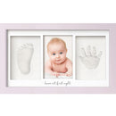 Baby Hand and Footprint Kit - Clay Handprint Keepsake Frame, Newborn Nursery Picture Frame, Personalized New Mom Gifts for Baby Shower & Registry (Soft Lilac) by TinyTreasures Baby Boutique