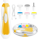 Baby Nail Trimmer Electric, 6 in 1 Rechargeable Baby Nail Clippers Manicure Set Grooming Kit for Toddler Infant or Adults (Yellow) by TinyTreasures Baby Boutique