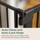 Cumbor 2 Pack 29.7-40.6" Baby Gate for Stairs, Mom's Choice Awards Winner-Dog Gate for Doorways, Pressure Mounted Self Closing Pet Gates for Dogs Indoor, Safety Child Gate with Easy Walk Thru Door by TinyTreasures Baby Boutique