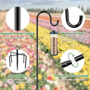 48" Shepherds Hooks for Outdoor, Heavy Duty Garden Bird Feeder Pole for Hanging Bird Feeder, Plant Baskets, Solar Light Lanterns, Outdoor Plant Hanger Hook with 5 Base Prongs,1 Packs by GreenHaven Gardens
