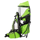 ClevrPlus Cross Country Baby Backpack Carrier, Green, Toddler Hiking Backpack with Comfortable Seat, Adjustable Straps & Belt, Foldable Frame Lightweight Large Capacity Child Carrier for Outdoor by TinyTreasures Baby Boutique