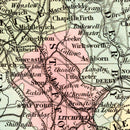 Vintage Map of England 1842