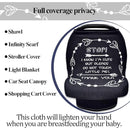 Car Seat Covers for Babies, No Touching Sign Car seat Canopy, Infant Stroller Covers for Newborn Girl Boy, Multiuse Nursing Covers for Breastfeeding, Ultra-Soft Breathable, High Chair Cover, Black by TinyTreasures Baby Boutique