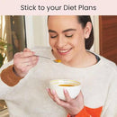 Uba Portion Control Bowl (Porcelain) for Measuring, Bariatric Diet, Diabetes (4 Pack) by CozyNest Decor