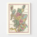 Vintage Map of Scotland 1842