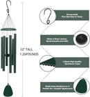Wind-Chimes-Outdoor-Deep-Tone, Large Soothing Melodic Tones Windchimes, Wind Chimes for Outside, Memorial Wind Chime Best Gift for Mom Women Grandma Neighbors(32" Forest Green Coated Aluminum) by CozyNest Decor