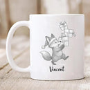 Fox Coffee Cup 11 Oz 15 Oz, Personalized Fox Mug Gift For Men Women Foxes Lover Daughter Son, Customized Name Animal Accent Coffee Mug, Foxes White Ceramic Cup Gift For Birthday Christmas Holiday by TinyTreasures Baby Boutique
