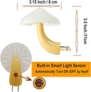 AUSAYE 2 Pack Sensor LED Night Light Plug in NightLight Energy Saving Wall Lamp Mushroom Night Lights for Bedroom, Bathroom,Toilet,Hallway,Kitchen,Kids,Adults Warm White by TinyTreasures Baby Boutique