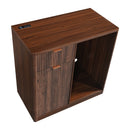 K&K 2-Piece Coffee Bar Cabinet with Fridge Space