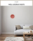 LUUK LIFESTYLE Modern Wall Clock with Silent Quartz Movement, Stylish and Elegant, for Living Room, Bedroom, Dining Room, red and Gold by CozyNest Decor