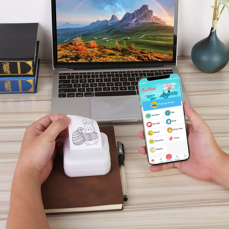 Pocket Wireless Thermal Printer Portable Mini Sticker Maker Machine Rechargeable Inkless Photo PrinterÊfor Printing Label Journal Study Notes Memo Pho, photo 11 of 11