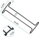 10 Inch Wine Glass Rack Under Cabinet Shelf Stemware Storage Hanging Hanger Organizer Glasses Holder with Drying Under Counter Metal for Kitchen and Bar Set of 2 Black by CozyNest Decor