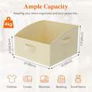 Lifewit Storage Baskets for Shelves, 6 Packs Non-woven Fabric Trapezoid Closet Organizer Bins with Handles, Foldable Clothing Containers Box for Clothes, Toy, Towel, Book, DVD, Hats, Small-Beige by TinyTreasures Baby Boutique