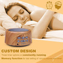 DOUNI White Noise Machine with 27 Soothing Sounds Timer, Adjustable Volume, Memory Function for Sleeping, Relaxation,Sound Machine for Kid,Adult,Nursery,Home,Office,Travel.Wood Grain by TinyTreasures Baby Boutique