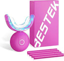 BESTEK Teeth Whitening Kit – 32X LED Light, 10-Min Fast Whitening, 4 Tubes of 35% Carbamide Peroxide Gel, Removes Coffee, Wine & Tobacco Stains - Red by CozyNest Decor