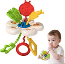 Baby Sensory Chew Toy for 6-12-18 Months, Soft Silicone Pull String Travel Toy for Car Seat & Stroller, Develops Fine Motor Skills & Vision, Early Learning Gift for Newborns and Toddlers Boys Girls by TinyTreasures Baby Boutique