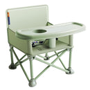 New Portable Travel Booster Seat with Tray|Foldable Infant Seat Booster Dining Chair|Great for Camping, Beach, Lawn|Toddler, Child Camping Chair 6 Months - 3 Years Old (Green) by TinyTreasures Baby Boutique