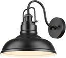 zeyu 11 Inch Modern Gooseneck Barn Light, 1-Light Wall Sconces, Industrial Wall Lantern for Porch, Kitchen, Black Finish, 016-1B BK by CozyNest Decor
