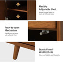 HULALA HOME End Table with Drawer Set of, Modern End Table with USB Ports and Outlets, Wooden Side Table with Storage-Acorn by CozyNest Decor