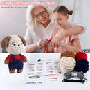 Crochet Animal Kit – 10in Adorable DOG, Amigurumi Crochet Kit For Intermediate Advanced Level, Kids Knitting Kit With Detailed Videos Tutorials, Yarn, Crochet Hook, Best Gift For Crochet Lovers(DOG) by TinyTreasures Baby Boutique