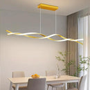 Modern Ceiling Pendant Light, with Remote Control Dimmable 3 Color Mode & Brightness Ceiling Lamp, Anti-Flicker Dining Light Fixture for Kitchen, Dining Room (Gold, 59IN) by CozyNest Decor