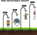 Bird Feeder Pole 60inch Heavy Duty Shepherds Hooks for Outdoor, Tall Hummingbird Feeder Stand for Hanging Plants Basket, Wind Chimes, Solar Lantern Flower Pots, Wedding Decor 2Packs by GreenHaven Gardens