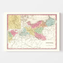 Vintage Map of Prussia 1836