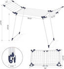 APEXCHASER Clothes Drying Rack Foldable, Large Drying Rack Clothing, Winged Laundry Rack Folding Indoor Outdoor, Metal Clothes Airer for Bedding Towel Sweater Heavy Duty, 68.9" X 22" X 39.3", White by CozyNest Decor