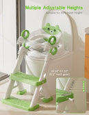 Potty Training Seat, Toddler Toilet Seat With Steps, 2 In 1 Toddler Potty Training Toilet With Splash Guard, Anti-Slip Step Stool Soft Mat, Adjust High Potty Seats For Toddlers Kids Boys Girls by TinyTreasures Baby Boutique