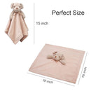 Pro Goleem Dog Security Blanket Brown Soft Puppy Lovey for Boys and Girls Unisex Lovie Baby Gifts for Toddler and Infant Snuggle Toy Stuffed Animal 16 Inch by TinyTreasures Baby Boutique