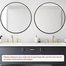 Fabuday Black Round Mirror 39 Inch - Big Circle Wall Mirror for Bathroom, Living Room, Hallway, Entryway, Matte Aluminum Frame Large Circular Mirrors for Wall Decor by CozyNest Decor