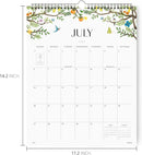 Jotsome Wall Calendar 2025-2026, Academic Monthly Wall Calendar From July 2025 to December 2026 11.2x14.2 inch Wall Decoration for Home and Office, Easy Planning (Florals, 11.2" x 14.2") by TinyTreasures Baby Boutique