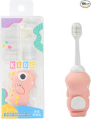 Neverfade Dinosaur Kids Toothbrush - Extra Soft Wide Head Toothbrush Tor Baby, 0.08mm Soft Filament Toddler Toothbrush for Kids 2-4,Make Brushing Fun and Protect Kids Delicate(Pink) by TinyTreasures Baby Boutique