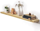 Fun Memories Floating Shelves for Wall Decor, 48"x8" Rustic Reclaimed Wood Shelves, Heavy-Duty Wall Mounted Shelves with Invisible Brackets for Living Room, Bedroom, Kitchen, Natural Finish, Set of 2 by CozyNest Decor