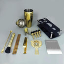 14-Piece Cocktail Shaker Set Bartender Kit with Black Stand, Bar Tool Set for Drink Mixing Bartending Kit Bar Sets Accessories: 750ml(25oz) Shaker, Jigger, Muddler, Cocktail Recipes (Gold) by CozyNest Decor