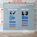 Multiple Font Custom Name Nursery Wall Decal Vinyl Sticker | Home Décor | Custom Kids Room Decal | Bedside Decals | Children’s Room| Car | Laptop by TinyTreasures Baby Boutique