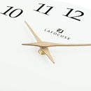 Lafocuse 12 Inch Silent White Wall Clock Battery Operated for Living Room Decor, Simple Minimalist Wooden Wall Clock for Kitchen Bedroom Office by CozyNest Decor