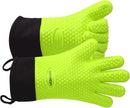 GEEKHOM BBQ Gloves Heat Resistant Oven Mitts - Silicone Grilling Gloves with 13.7" Arm Protection - Waterproof Pot Holder Non-Slip for Men & Women, Kitchen Outdoor Cooking, Baking, Camping, Green by GreenHaven Gardens