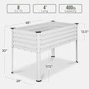 Best Choice Products 48x24x30in Galvanized Raised Garden Bed, Metal Elevated Planter Box, Vegetable Garden for Backyard, Patio, Balcony - White by GreenHaven Gardens