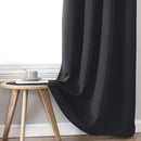 ChrisDowa 100% Blackout Curtains for Bedroom with Black Liner, 2 Thick Layers Total Blackout Thermal Insulated Grommet Long Window Curtains 2 Panels Set (Dark Grey, 52 x 95 Inch) by TinyTreasures Baby Boutique