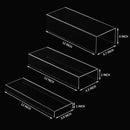 Rectangular Acrylic Display Risers Stands 3pcs, Dessert Table Display Rack, Clear Display Shelf for Funko Pop, Collectibles, Retails, Shoes, Glasses, Plants, Home Decors, Perfume - 12-1'', 2'', 3'' by CozyNest Decor