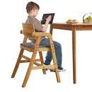 Solid Wood high Chairs for Toddlers,High Chair Grows with Kid for Dining, Study Chair for Children, Light Brown by TinyTreasures Baby Boutique