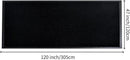 fani Heavy Duty Large Outdoor Indoor Entrance Black Doormat Waterproof Low Profile Entrance Rug Front Door Mat Patio Anti-Skid Rubber Back, 48x120 inch (Jet Black) by GreenHaven Gardens