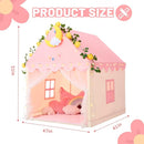 Wilwolfer Kid Tent with Mat, Star Lights - Kids Play Tents for Toddlers Kids Tents Indoor Playhouse - Princess Tent for Girls Toy House Gift (Pink with Mesh) by TinyTreasures Baby Boutique
