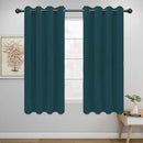 Easy-Going Blackout Curtains for Bedroom, Solid Thermal Insulated Grommet and Noise Reduction Window Drapes, Room Darkening Curtains for Living Room, 2 Panels (52x63 in,Peacock Blue) by CozyNest Decor