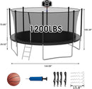 SKYUP Tranpoline 1500LBS 16 15 14 12 10 8 FT Tranpoline for 7-10 Kids and Adults, Windproof Outdoor Tranpoline with Enclosure Net, Basketball Hoop, Easy to Install & Last Long - ASTM Approved by TinyTreasures Baby Boutique