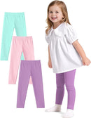 Witwot 3 Pack Baby Girls Leggings Toddler Kids Soft Cotton Pants Size 18M-5T by TinyTreasures Baby Boutique