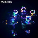 8 Pack Solar Outdoor Fairy Star Firefly Jar Lids Lights,Solar Fairy String Lids Lights（No Jars）,Waterproof Lantern Mason String Solar Lights with Hangers for Regular Mouth Jars by CozyNest Decor