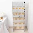 Tableclothsfactory Silver Mirror Finish 5-Tier Wine Glass Stemware Rack, 40 Champagne Flute Holder Foam Board Wall Stand - 5ft by CozyNest Decor